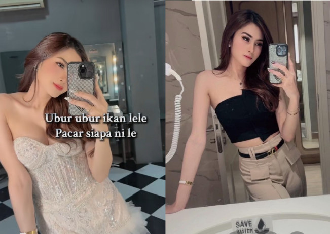 Dinda, diduga pacar DJ Panda. (TikTok)